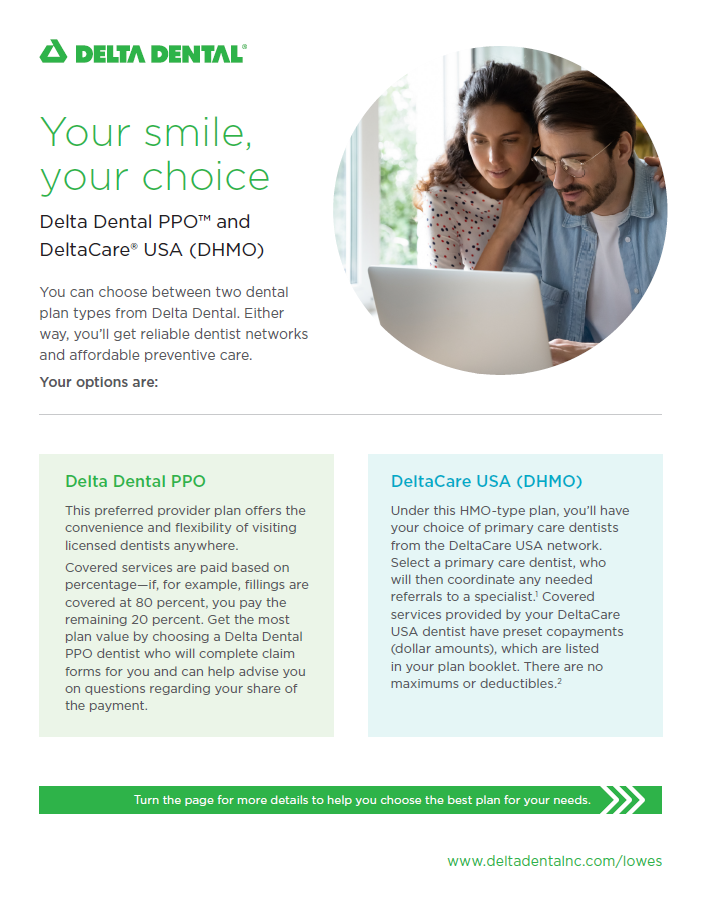Lowes Delta Dental PPO Plans